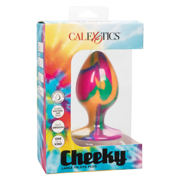 CalExotics Cheeky Large Tie-Dye — Butt Plug, Silicone, 7.5 cm — Anal — view 2