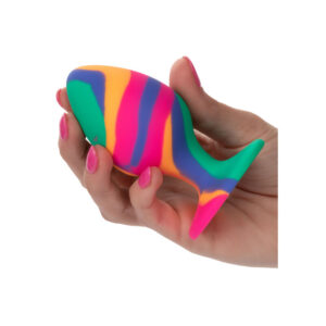 CalExotics Cheeky Large Tie-Dye — Butt Plug, Silicone, 7.5 cm — Anal — view 4