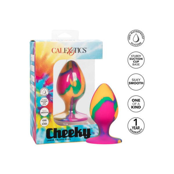 CalExotics Cheeky Large Tie-Dye — Butt Plug, Silicone, 7.5 cm — Anal — view 5