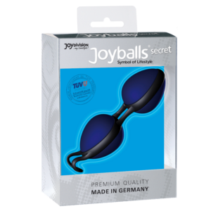 Joydivision Joyballs Secret — Kegel Balls, Black and Blue — Ben Wa Balls — view 3