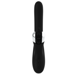 Black & Silver Bunny Storm — Rotating Vibrator, Rechargeable — G-Spot Vibrators — view 4