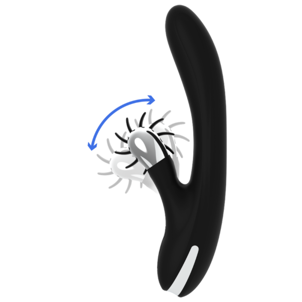Black & Silver Bunny Johnny — Rabbit Vibrator, Rechargeable — G-Spot Vibrators