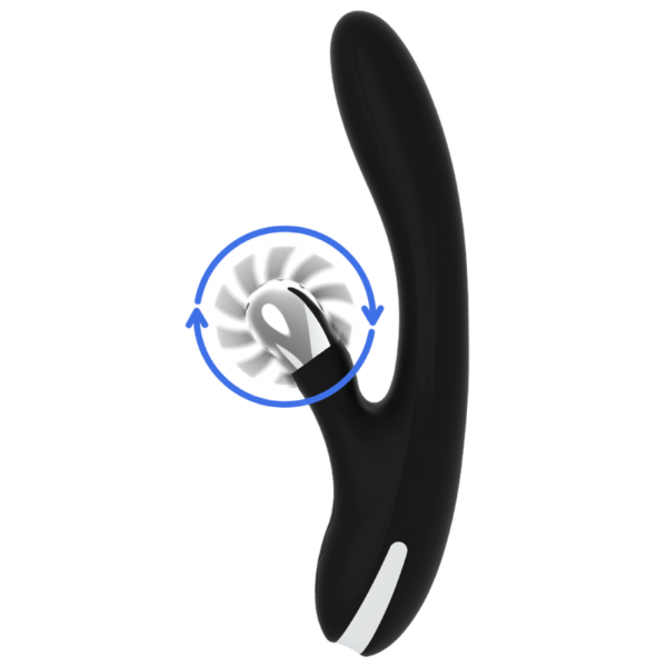 Black & Silver Bunny Grimm — Rabbit Vibrator, Rechargeable — G-Spot Vibrators — view 8