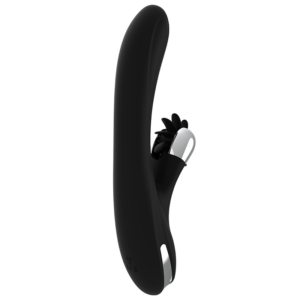 Black & Silver Bunny Johnny — Rabbit Vibrator, Rechargeable — G-Spot Vibrators — view 2