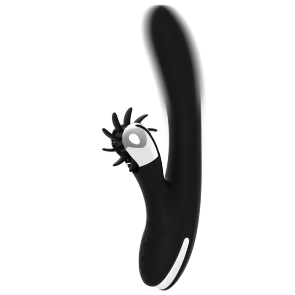 Black & Silver Bunny Johnny — Rabbit Vibrator, Rechargeable — G-Spot Vibrators — view 6