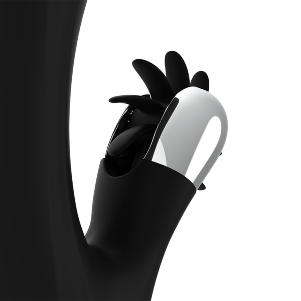 Black & Silver Bunny Grimm — Rabbit Vibrator, Rechargeable — G-Spot Vibrators — view 4