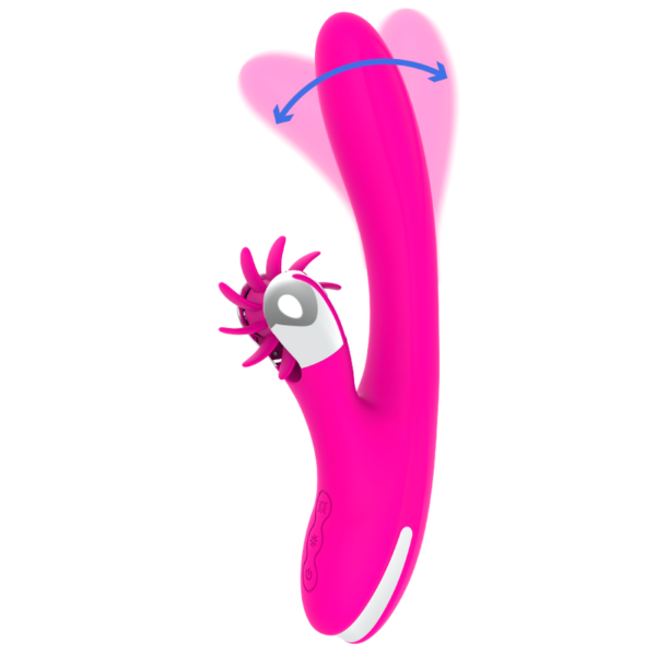 Diversia Bunny Waves — Rabbit Vibrator, Rechargeable, Pink — G-Spot Vibrators — view 7