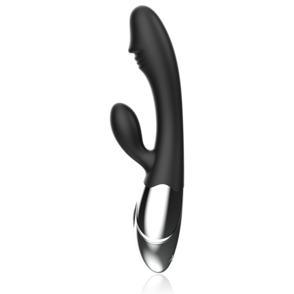 Black & Silver Kaleb — Rabbit Vibrator, Rechargeable — G-Spot Vibrators — view 2