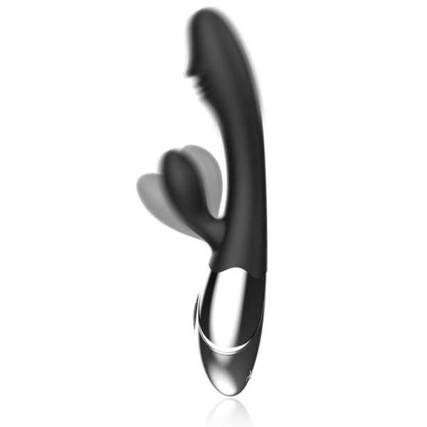 Black & Silver Kaleb — Rabbit Vibrator, Rechargeable — G-Spot Vibrators — view 7
