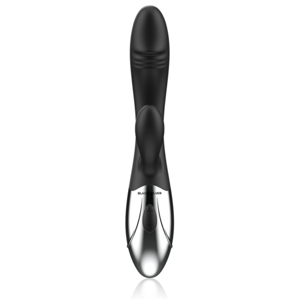 Black & Silver Kaleb — Rabbit Vibrator, Rechargeable — G-Spot Vibrators — view 4