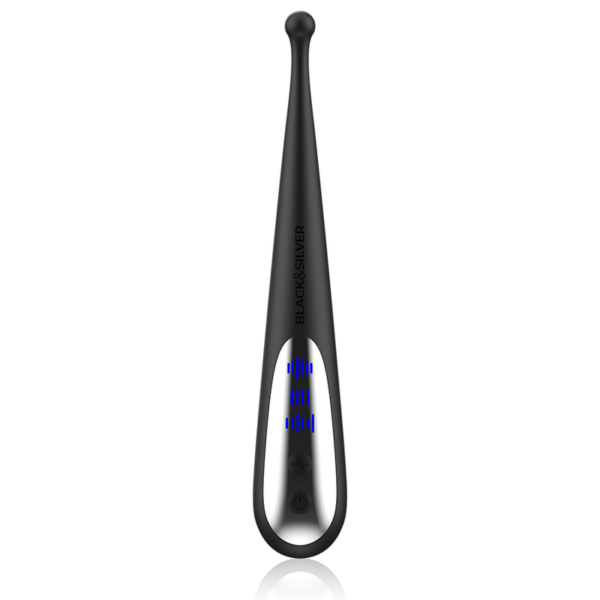 Black & Silver Kenneth — Clitoral Vibrator, Rechargeable — Clitoral Stimulators — view 3
