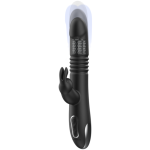 Black & Silver Kenji — Thrusting Vibrator, Rechargeable — Clitoral Toys — view 2