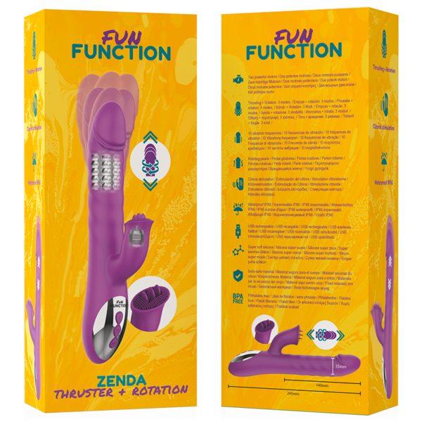 Fun Function Zenda — Thrusting Vibrator, Rechargeable — Clitoral Stimulators — view 9