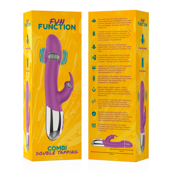 Fun Function Combi Double Tapping — Rabbit Vibrator, Waterproof — Clitoral Stimulators — view 6