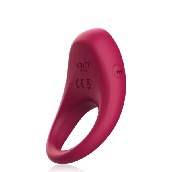 Cici Beauty — Vibrating Cock Ring, Rechargeable, Red — Cock Rings — view 6