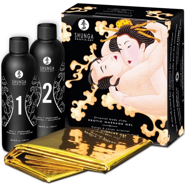 Shunga Body to Body — Nuru Massage Gel, Melon Mango — Massage Kits & Gift Sets