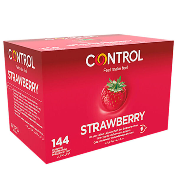 Control Adapta Strawberry — Condoms, 144 Pack — Bulk Condom Packs