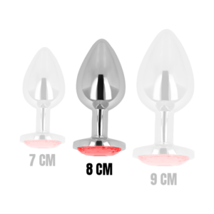 Ohmama — Jewelled Butt Plug, 8 cm, Red — Anal — view 2