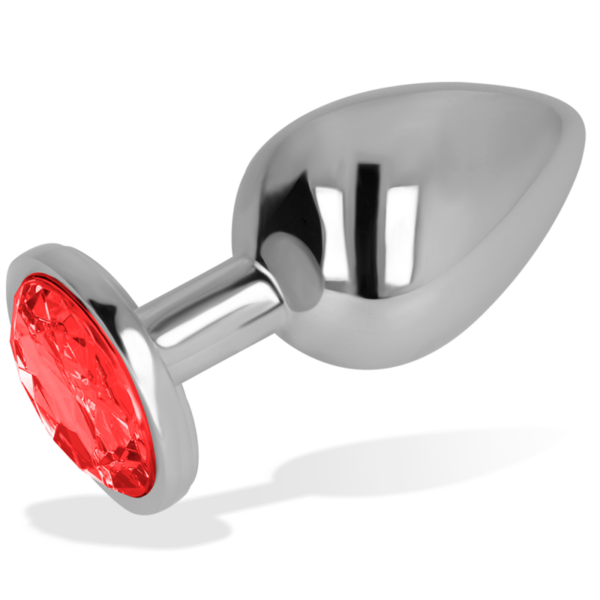 Ohmama — Jewelled Butt Plug, 8 cm, Red — Anal