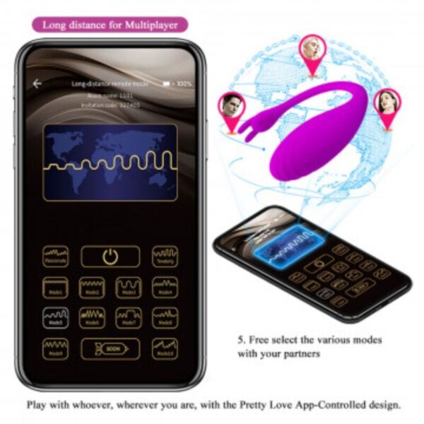 Pretty Love Catalina — Couples Vibrator, App-Controlled, Lilac — App-Controlled Sex Toys — view 3