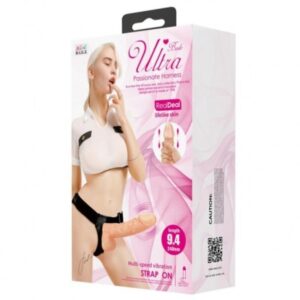 Baile Ultra Passionate — Vibrating Strap-On, 24 cm, Natural — Strap-Ons & Harnesses — view 3