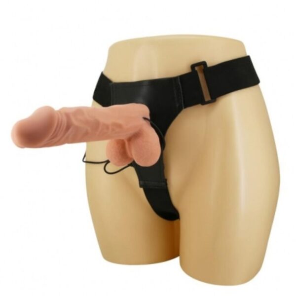 Baile Ultra Passionate — Vibrating Strap-On, 24 cm, Natural — Strap-Ons & Harnesses — view 6