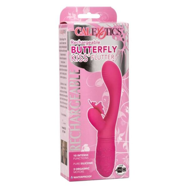 CalExotics Butterfly Kiss Flutter — Vibrator, Rechargeable, Pink — G-Spot Vibrators — view 6