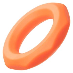 CalExotics Alpha Sexagon — Cock Ring, Silicone, Orange — Classic Cock Rings — view 3