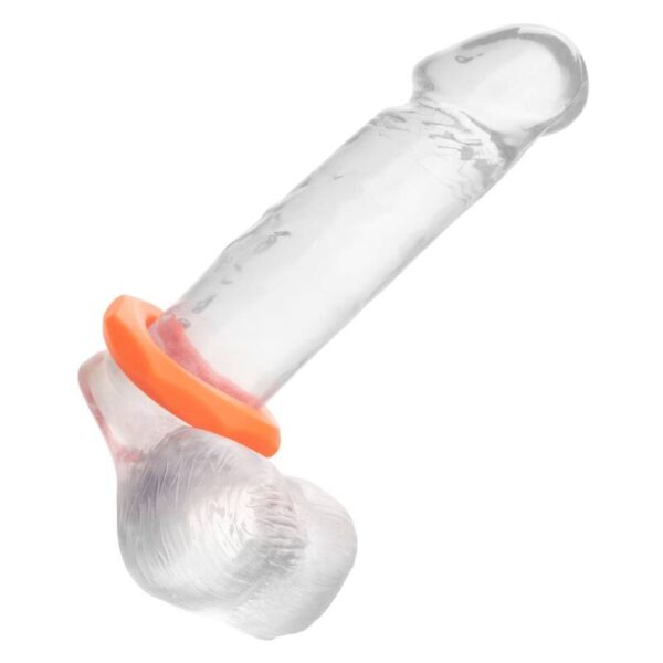 CalExotics Alpha Sexagon — Cock Ring, Silicone, Orange — Classic Cock Rings — view 5