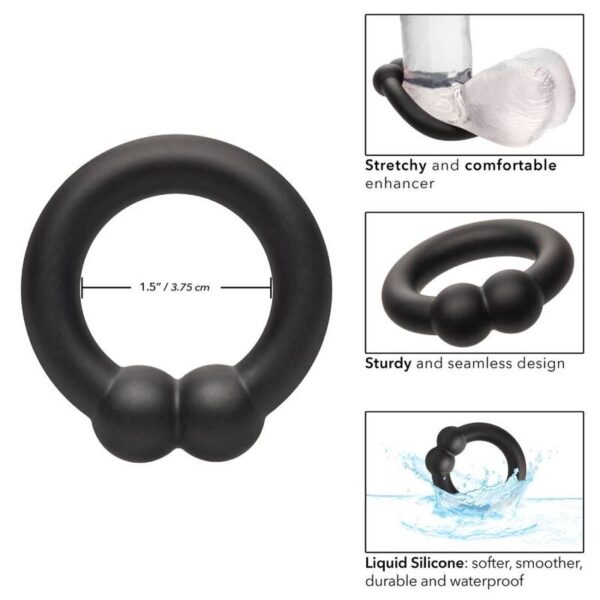 CalExotics Alpha Muscle — Cock Ring, Silicone, Black — Classic Cock Rings — view 8