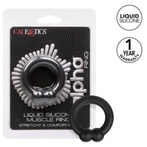 CalExotics Alpha Muscle — Cock Ring, Silicone, Black — Classic Cock Rings — view 2