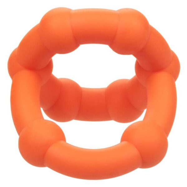CalExotics Alpha All Star — Cock Ring, Silicone, Orange — Classic Cock Rings — view 9