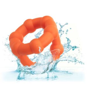 CalExotics Alpha All Star — Cock Ring, Silicone, Orange — Classic Cock Rings — view 4