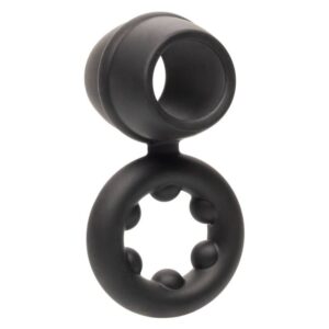 CalExotics Alpha Dual Magnum — Cock Ring, Silicone, Black — Classic Cock Rings — view 3