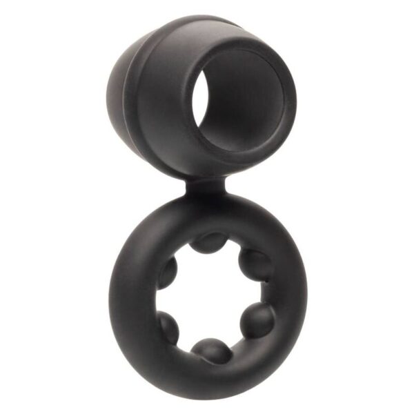 CalExotics Alpha Dual Magnum — Cock Ring, Silicone, Black — Classic Cock Rings — view 3