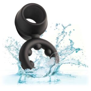 CalExotics Alpha Dual Magnum — Cock Ring, Silicone, Black — Classic Cock Rings — view 4