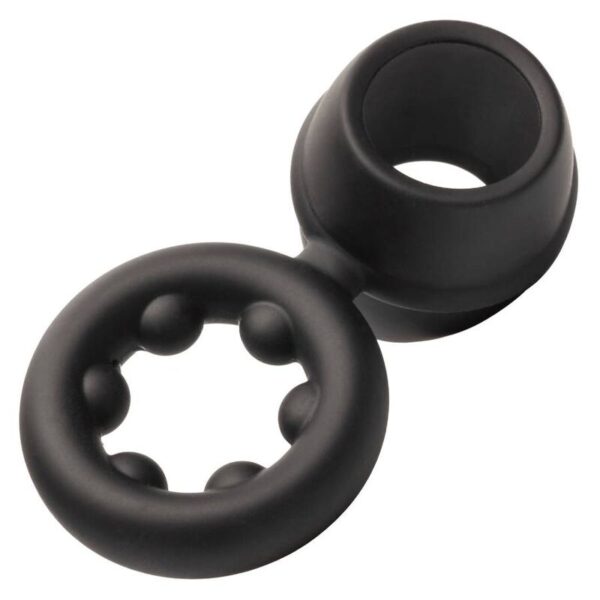 CalExotics Alpha Dual Magnum — Cock Ring, Silicone, Black — Classic Cock Rings — view 11