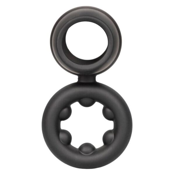 CalExotics Alpha Dual Magnum — Cock Ring, Silicone, Black — Classic Cock Rings — view 10