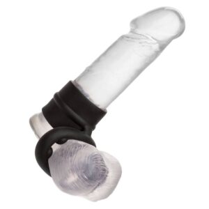 CalExotics Alpha Dual Magnum — Cock Ring, Silicone, Black — Classic Cock Rings