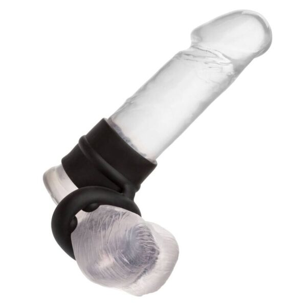 CalExotics Alpha Dual Magnum — Cock Ring, Silicone, Black — Classic Cock Rings