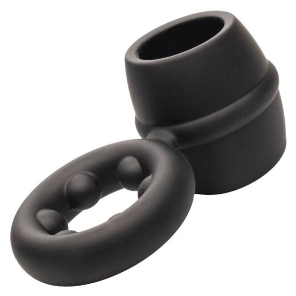 CalExotics Alpha Dual Magnum — Cock Ring, Silicone, Black — Classic Cock Rings — view 6