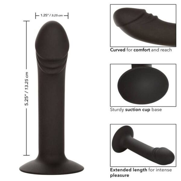 CalExotics Silicone Curved Anal Stud — Anal Dildo, Suction Cup — Anal Dildos — view 4