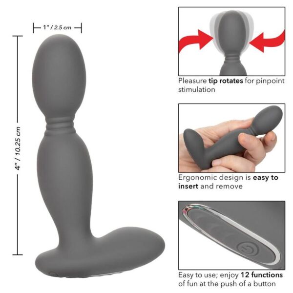CalExotics Eclipse Rotator Probe — Anal Vibrator, Rechargeable — Anal Dildos — view 6