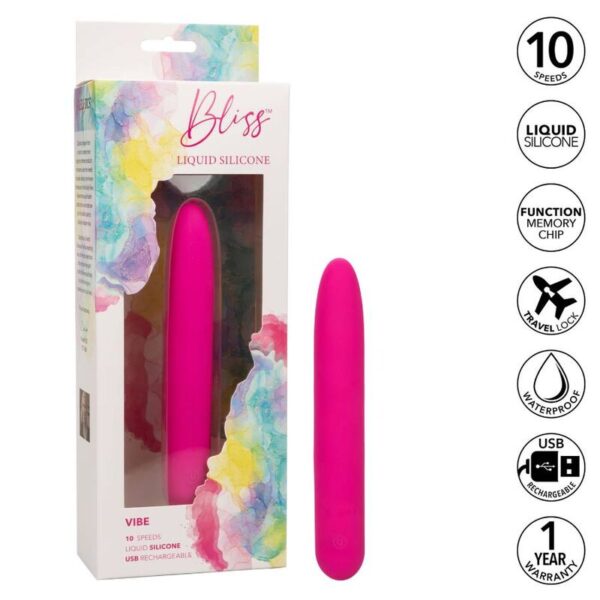 CalExotics Bliss — Vibrator, Rechargeable, Pink — Classic Vibrators — view 9