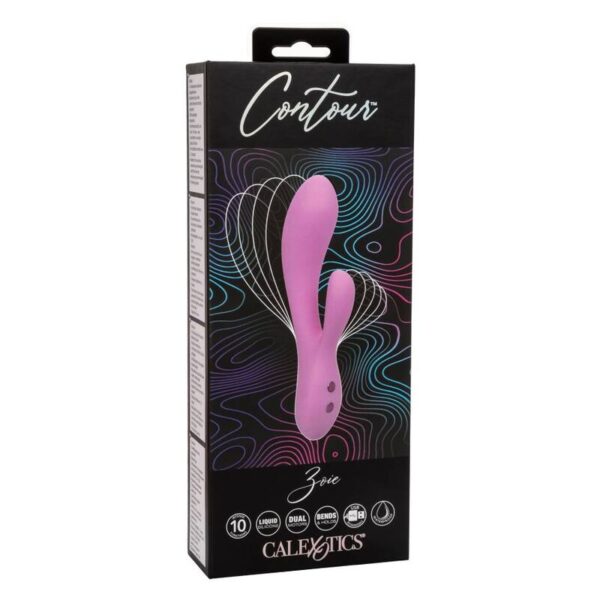 CalExotics Contour Zoie — Rabbit Vibrator, Rechargeable, Pink — G-Spot Vibrators — view 2