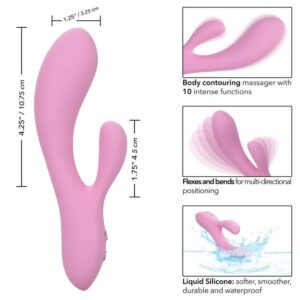 CalExotics Contour Zoie — Rabbit Vibrator, Rechargeable, Pink — G-Spot Vibrators — view 4
