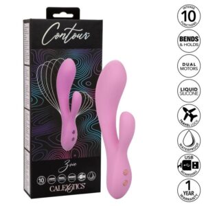 CalExotics Contour Zoie — Rabbit Vibrator, Rechargeable, Pink — G-Spot Vibrators — view 3