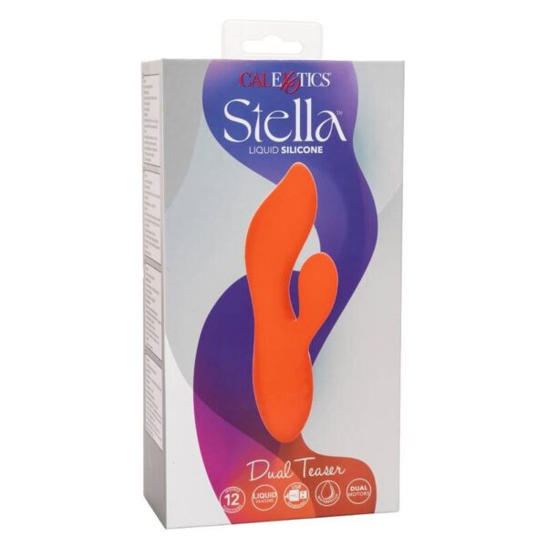 CalExotics Stella Dual Teaser — Rabbit Vibrator, Orange — G-Spot Vibrators — view 2