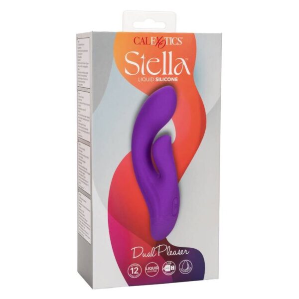 CalExotics Stella Dual Pleaser — Rabbit Vibrator, Violet — G-Spot Vibrators — view 3
