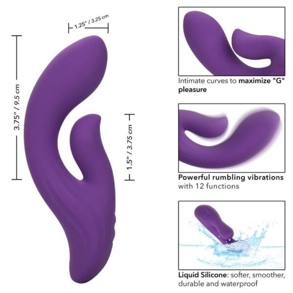 CalExotics Stella Dual Pleaser — Rabbit Vibrator, Violet — G-Spot Vibrators — view 2